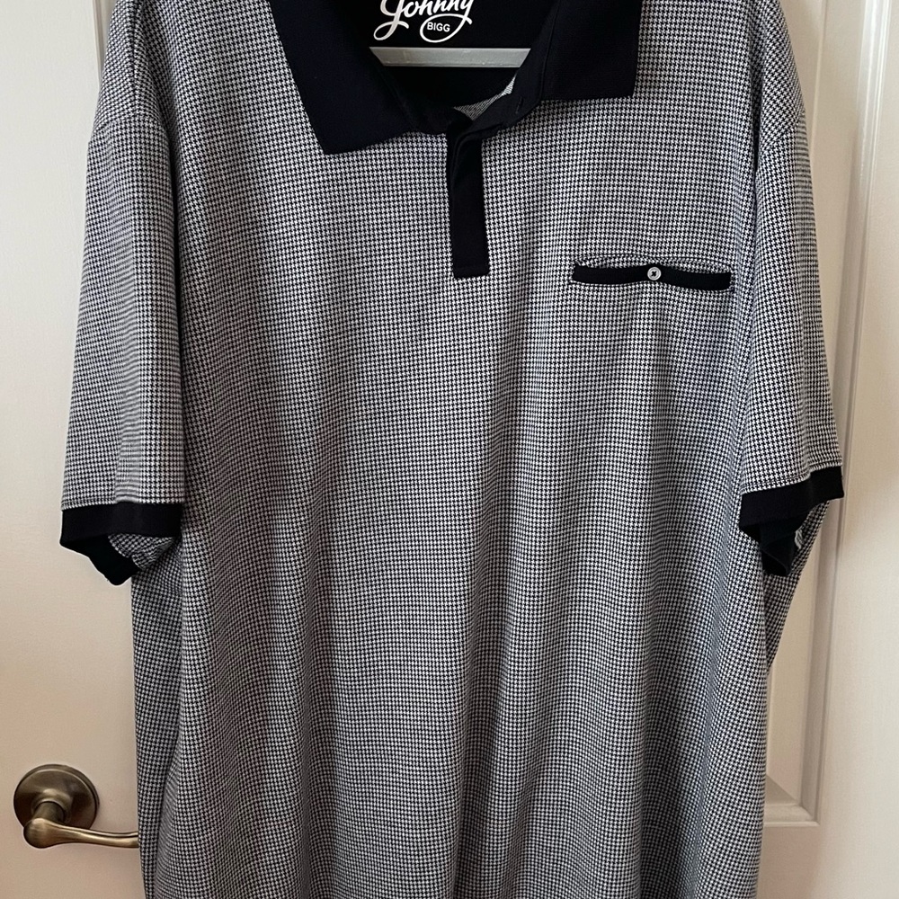 Johnny Bigg Black and White Polo shirt 3XL - Picture 2 of 11